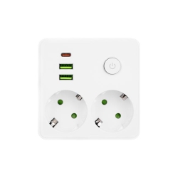 Rozgałęźnik Modi biały 2x230V + 2x USB-A 1x USB-C-33253