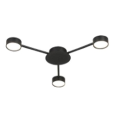 Żyrandol LED GX53 Zibo x3 65cm czarny-33561