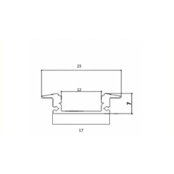 Profil Led Masterled wpuszczany 2m anodowany-33794