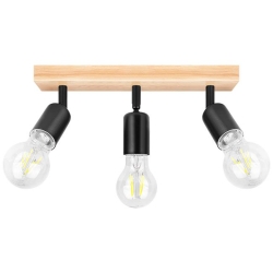 Kinkiet E27 LED Eos ruchomy x3 czarny + WD-34490