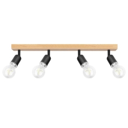 Kinkiet E27 LED Eos ruchomy x4 czarny + WD-34495