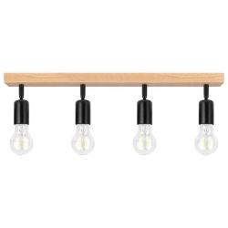Kinkiet E27 LED Eos ruchomy x4 czarny + WD-34497