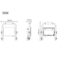 Naświetlacz LED SMD Tiga przenośny 230V  50W 4500K-34536