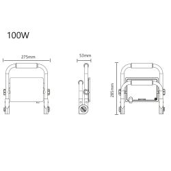 Naświetlacz LED SMD Tiga przenośny 230V 100W 4500K-34537
