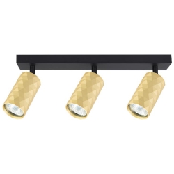 Kinkiet GU10 LED Glamour ruchomy x3 czarny+złoty-34785