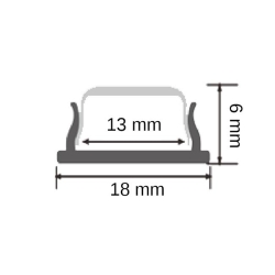 Profil Led Masterled elastyczny 2m anodowany mlecz-34922