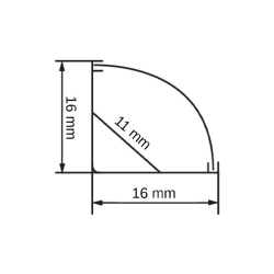 Profil Led Masterled kątowy 1m czarny mleczny-34972