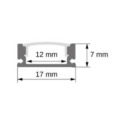 Profil Led Masterled nawierzchniowy 1m anodowany m-34984