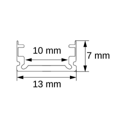 Profil Led Masterled slim 2m anodowany mleczny-35004