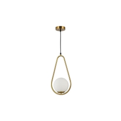 Oprawa wisząca E27 Bali-15 15cm łezka x1 złota-35376