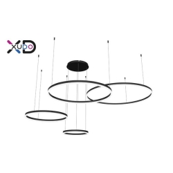 Żyrandol LED Mundo 40/60/80/100cm 119W czarny 3CCT-35551
