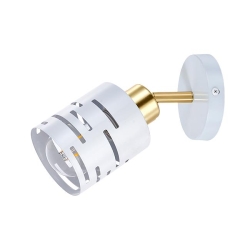 Kinkiet E27 LED Elen ruchomy x1 biały+złoty-35557