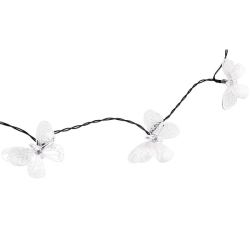Girlanda LED solarna 20 led 580cm motylek-35666