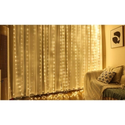 Kurtyna LED USB 5V 300 LED 3x3m pilot 2700K-35955