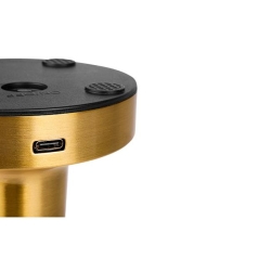 Lampa biurkowa Zulu LED 3CCT akumulator złota-36165