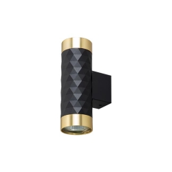 Kinkiet GU10 LED Glamour DUO okrągły czarny+złoty-36282