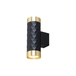 Kinkiet GU10 LED Glamour DUO okrągły czarny+złoty-36283