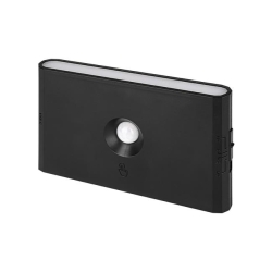 Lampa LED Aku Wolf PIR czarna 3CCT-36545
