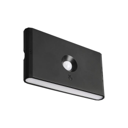 Lampa LED Aku Wolf PIR czarna 3CCT-36548