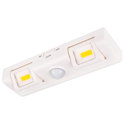 Lampa podszafkowa LED 2x COB PIR 4000K-37405