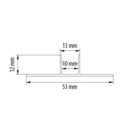 Profil Led Masterled GK do płytek 2m czarny mleczn-37444