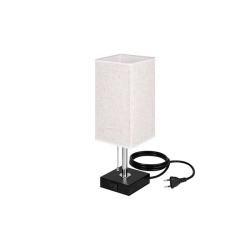 Lampa biurkowa Boro E27 1x USB-A + 1x USB-C-37532