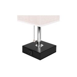 Lampa biurkowa Boro E27 1x USB-A + 1x USB-C-37537