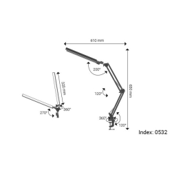 Lampa biurkowa kreślarska Polino LED 3/4/6000K 14W-37576