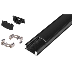 Profil Led Masterled nawierzchniowy 2m czarny czar-37815