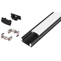 Profil Led Masterled nawierzchniowy 1m czarny mlec-37842
