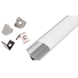 Profil Led Masterled kątowy 1m anodowany mleczny-37881