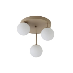 Kinkiet E27 LED Bali-12 29cm x3-2 beż+złoty-38659