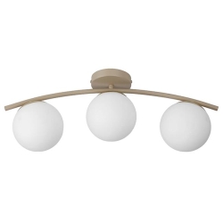 Żyrandol LED E27 Bali-12 51cm x3 beż+złoty-38661