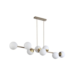 Oprawa wisząca E27 Bali-12 120cm x8 beż+złoty-38662