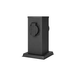 Słupek ogrodowy Ontario 230V 20cm 2 gniazda czarny-38892