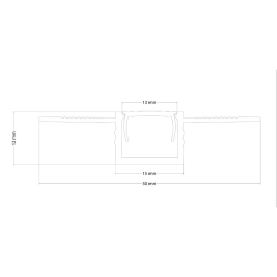 Profil LED PCV 50x12 Wpuszczany GK biały 2m Mleczn-39019