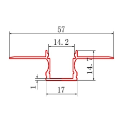 Profil Led Masterled GK 12mm-2 2m czarny mleczny-39455