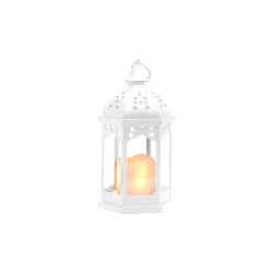 Latarnia LED 29cm 1800K 3xAAA płomień biała-39905