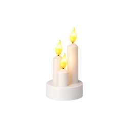 Świeczka LED Trio 14cm 3200K 3xAAA płomień biała-39925