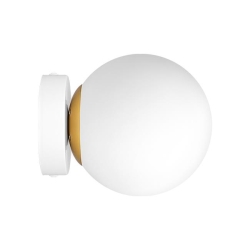 Kinkiet E27 LED Bali-15 15cm x1 biały+złoty-39928