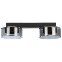 Kinkiet GX53 LED Glossy x2 czarny dymiony-39947
