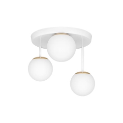 Kinkiet E27 LED Bali-12 29cm x3-2 biały+złoty-39988