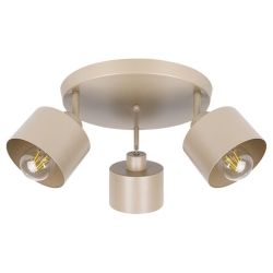 Kinkiet E27 LED Elza ruchomy x3 beżowy okrągły-40184