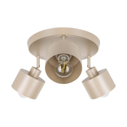Kinkiet E27 LED Elza ruchomy x3 beżowy okrągły-40186