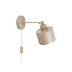 Kinkiet E27 LED Elza ruchomy x1 beżowy wtyczka-40202