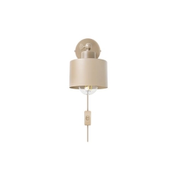 Kinkiet E27 LED Elza ruchomy x1 beżowy wtyczka-40203