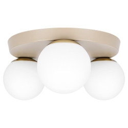 Kinkiet E27 LED Bali-12 29cm x3-1 beż+złoty-40211