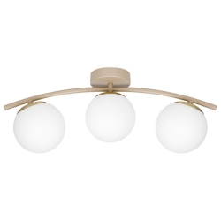 Żyrandol LED E27 Bali-12 51cm x3 beż+złoty-40229