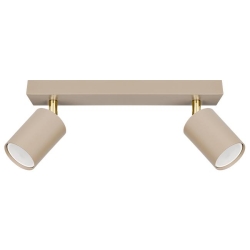 Kinkiet GU10 LED Bardo ruchomy x2 beż+złoty-40275