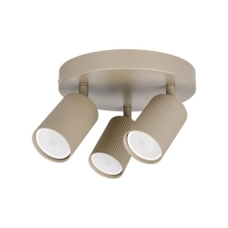 Kinkiet GU10 LED Lucerno ruchomy x3 beż okragły-40303